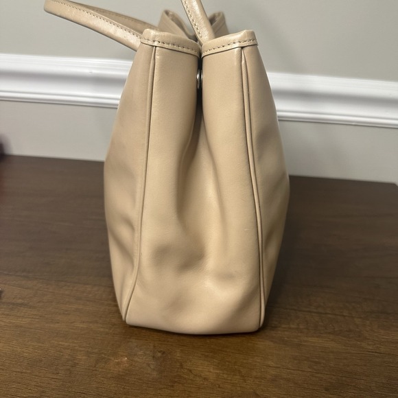 Longchamp Roseau Heritage Tan Beige Leather Tote Bag France Toggle Preppy - Picture 3 of 16